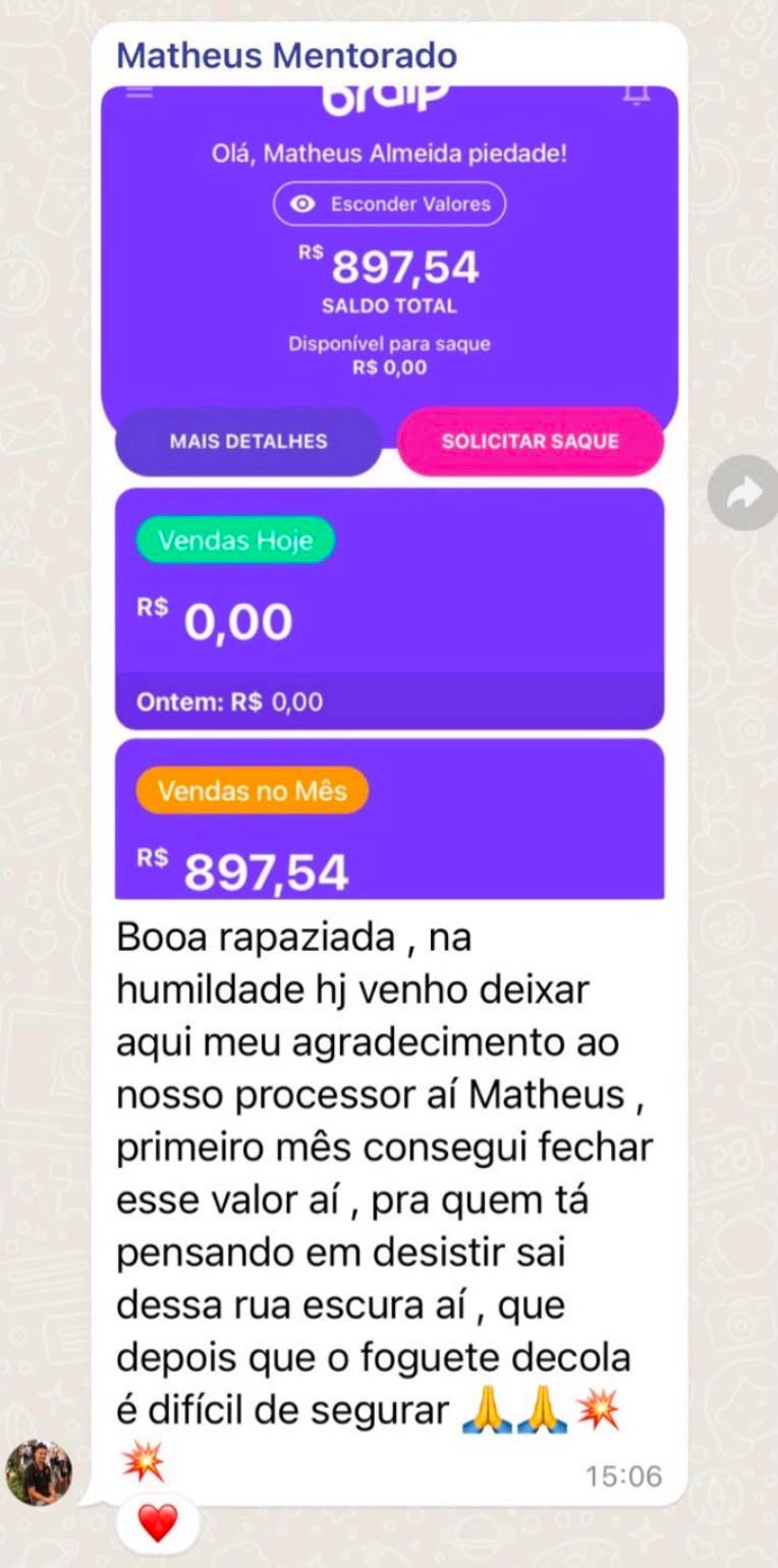 Aluno no primeiro mês